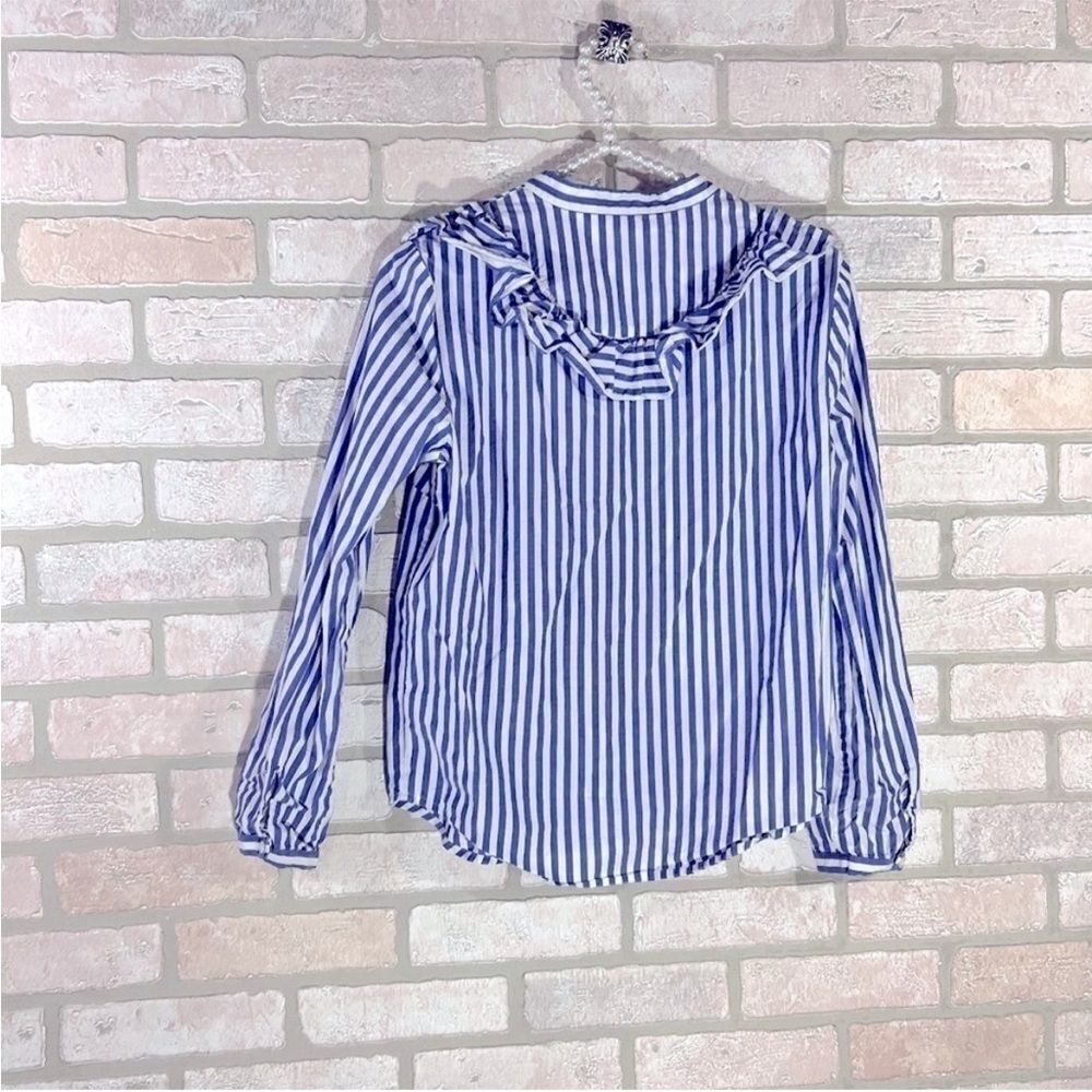 Madewell Whitney Striped Ruffle Striped Blouse Size S - Picture 9 of 11